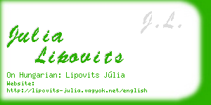 julia lipovits business card