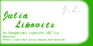 julia lipovits business card